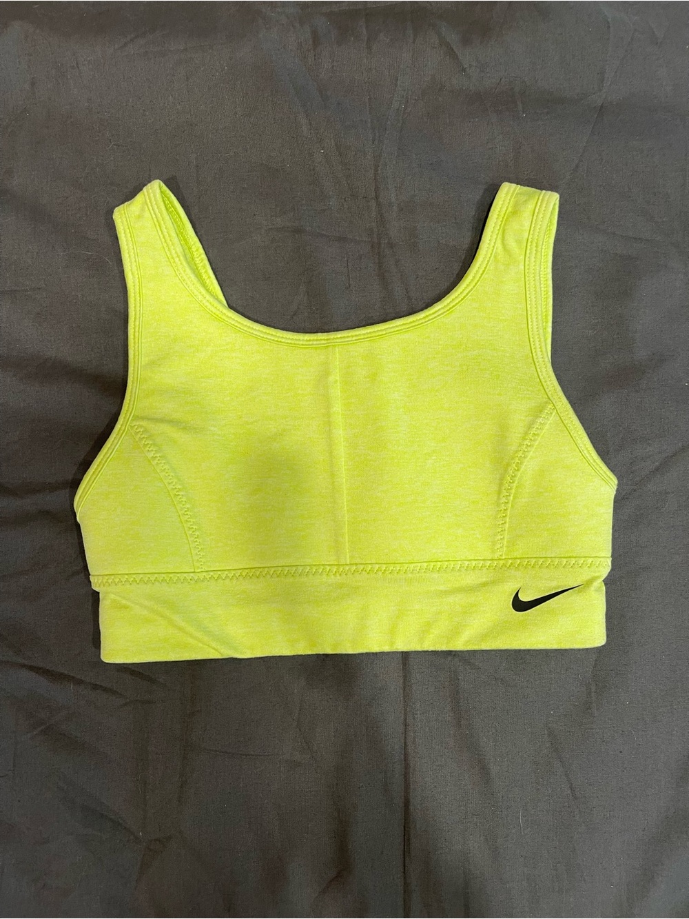 Nike Women’s Light Neon Yellow Sports Bra, Small